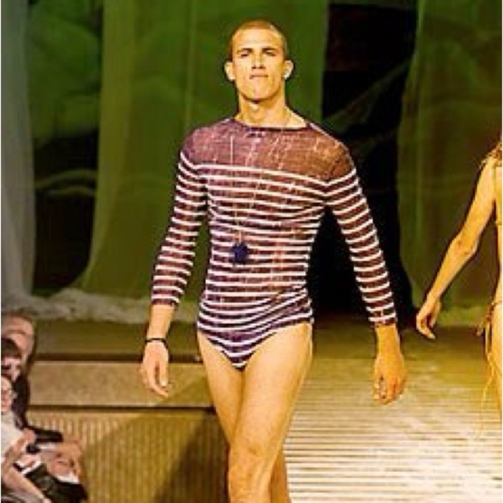 Vintage Jean Paul Gaultier Striped Mesh Top - Picture 6 of 6